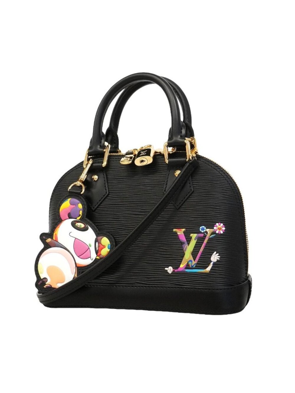 Louis Vuitton Handbag Epi LV Takashi Murakami Alma BB Noir 2-Way Bag